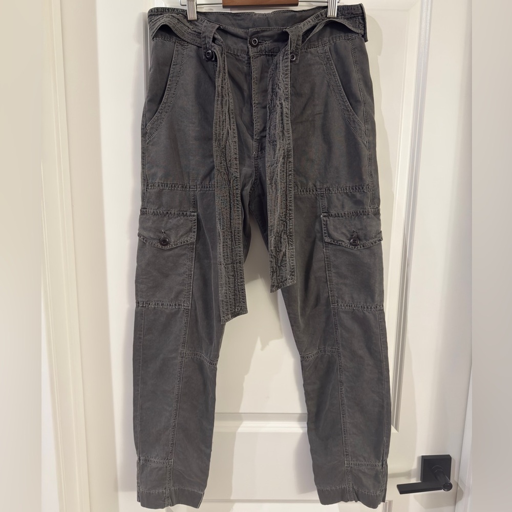 NSF Charcoal Cargo Pants With Belt - Size 28
